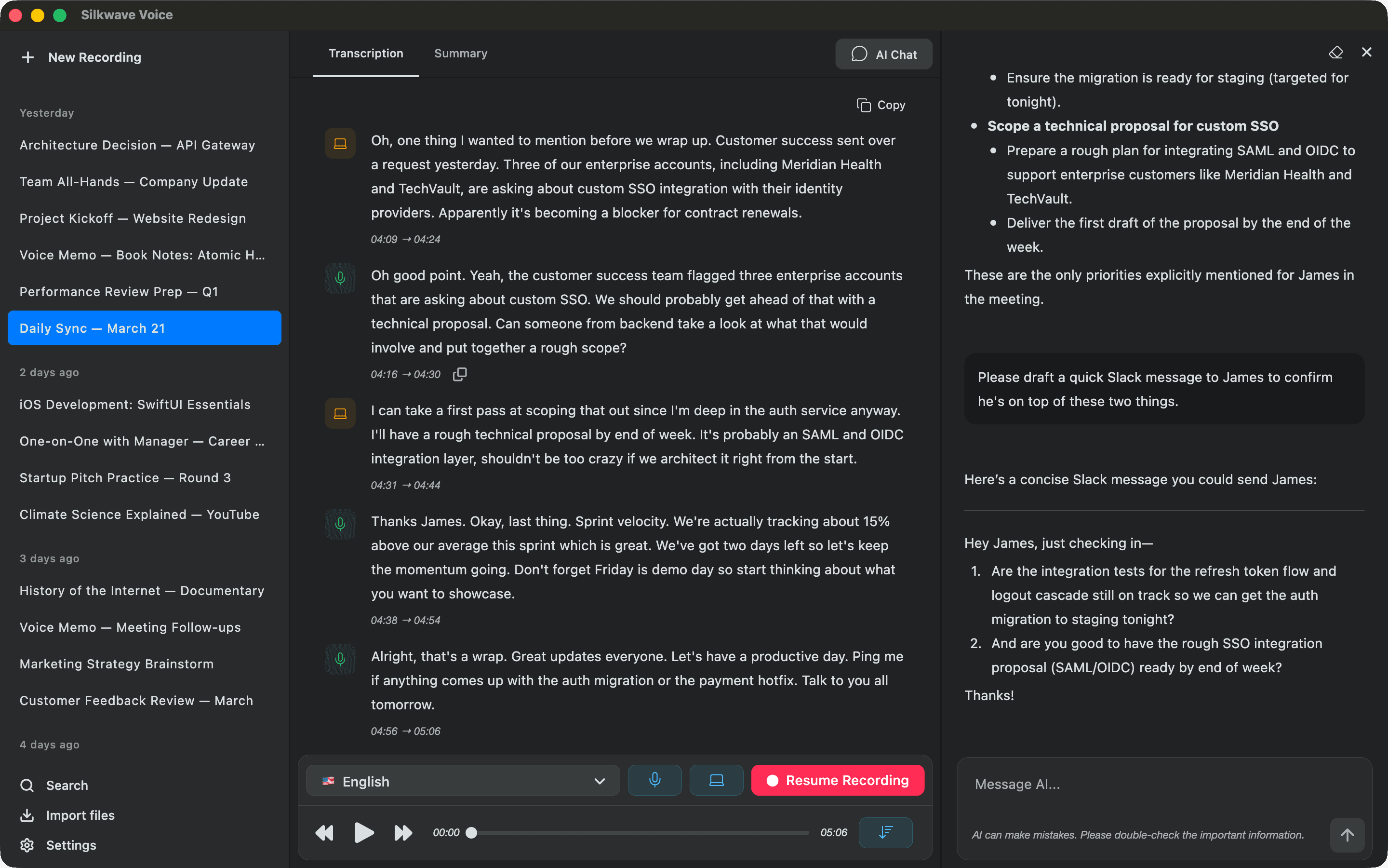 Dark Theme screenshot